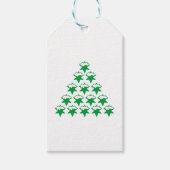 Weihnachts-Grüne-Schneesterne-Baum Geschenkanhänger (Vorderseite)