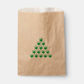 Weihnachts-Grüne Schneesterne Baum, weißer Hinterg Geschenktütchen (Vorderseite)