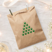 Weihnachts-Grüne Schneesterne Baum, weißer Hinterg Geschenktütchen (Ausgeschnitten)
