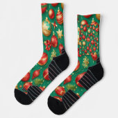 Weihnachts-Grüne Socken (Links)