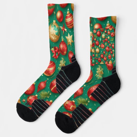 Weihnachts-Grüne Socken (Links)
