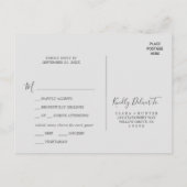 Weihnachts Grüne Speisekarte Auswahl UAWG Postkart Einladungspostkarte (Rückseite)