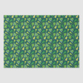 Weihnachts-Grüne und Gold-Tree-Papiere Seidenpapier (Vorderseite)