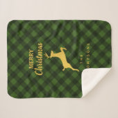 Weihnachts-Grüne und Schwarze Buffalo Kariertes Hi Sherpadecke (Vorderseite (Horizontal))