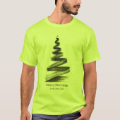 Weihnachts-Grüne Wasserfarbe T-Shirt (Vorderseite)
