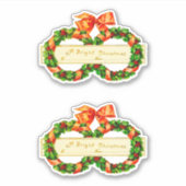Weihnachts Grüner Kreide Gifting Labels Tags (Vorderseite)