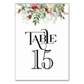 Weihnachts-Grüntöne an der Rezeption Tischnummer (Vorderseite)