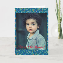 Weihnachts-Grüntöne mit Holly Berries Blue Red Fot