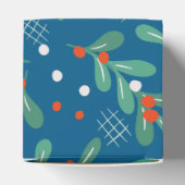 Weihnachts-Grüntöne mit Holly Berries Blue White Geschenkschachtel (Oben)