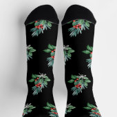 Weihnachts-Grüntöne mit Red Berries Socken (Oben)