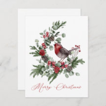 Weihnachts-Grüntöne, Pine Cones, Red Gray Wren