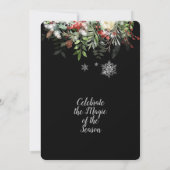 Weihnachts-Grüntöne/Schneeflocken/Hochzeit Ankündigung (Rückseite)