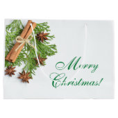 Weihnachts-Grüntöne und Dinge Große Geschenktasche Große Geschenktüte (Rückseite)
