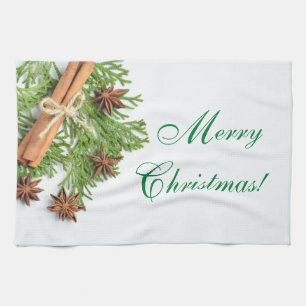 Weihnachts-Grüntöne und Sachen Küchentücher