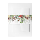 Weihnachts-Grüntöne und Schneeflocken Hochzeit Einladungsbanderole (Vorderseite Beispiel)