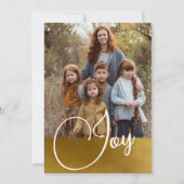 Weihnachts-Gruß-Freude-Foto Feiertagskarte (Vorderseite)