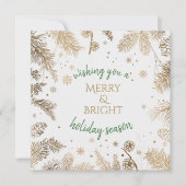 Weihnachts-Gruß Gold Branch Card Karte (Vorderseite)