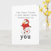 Weihnachts Gruß ich wollte dir Snowman Card Karte (Gelbe Blume)