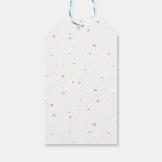 Weihnachts Gruß Joy Gold Farbbaum Geschenkanhänger (Rückseite)