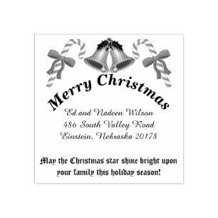 Weihnachts-Gruß-Rücksendeadresse Gummistempel
