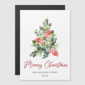 Weihnachts Gruß Urlaub Magnetkarte (Vorne/Hinten)