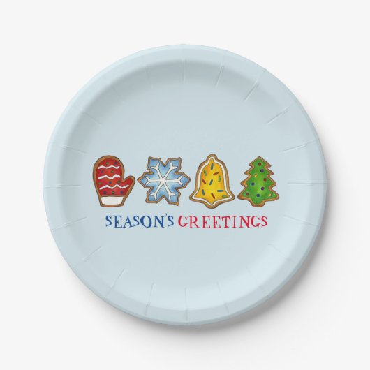 Weihnachts-Gruß Weihnachts-Cookie Teller (Vorderseite)