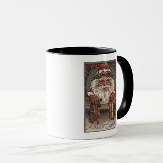 Weihnachts-GrußBig Santa Head Tasse (VorderseiteRechts)