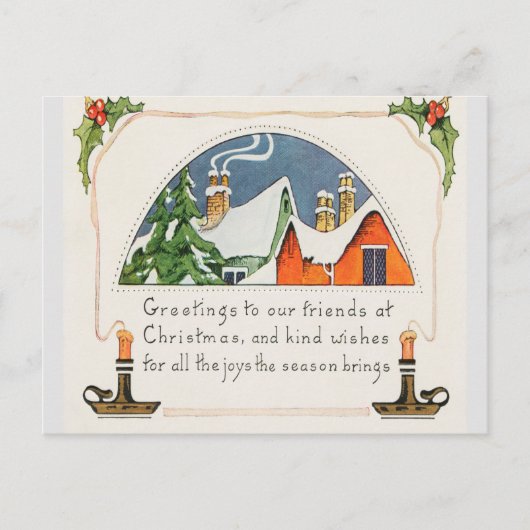 Weihnachts Grüße an unsere Freunde Postkarte (Vorderseite)