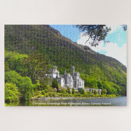 Weihnachts-Grüße aus Kylemore Abbey Galway Puzzle (Horizontal)