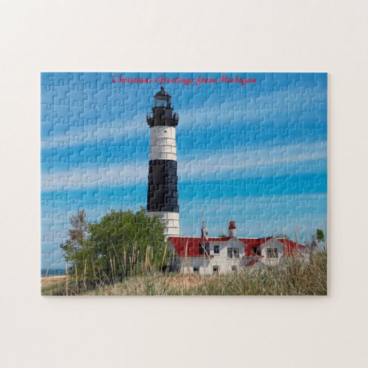 Weihnachts-Grüße aus Michigan Puzzle (Horizontal)