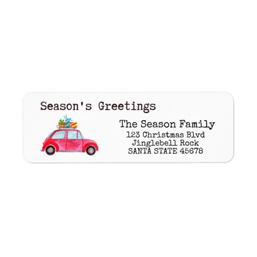Weihnachts-Grüße Auto und Weihnachtsgeschenke (Vorne)