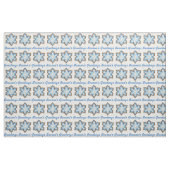 Weihnachts-Grüße Blauer Schneeflocken Schnee Stoff (Fat Quarter (45,7 x 55,9 cm))