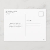 Weihnachts-Grüße-Business-Weihnachtskarten Feiertagspostkarte (Rückseite)