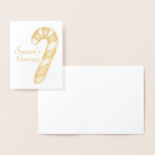 Weihnachts-Grüße Candy Cane Weihnachtskeks Folienkarte (Anzeige)