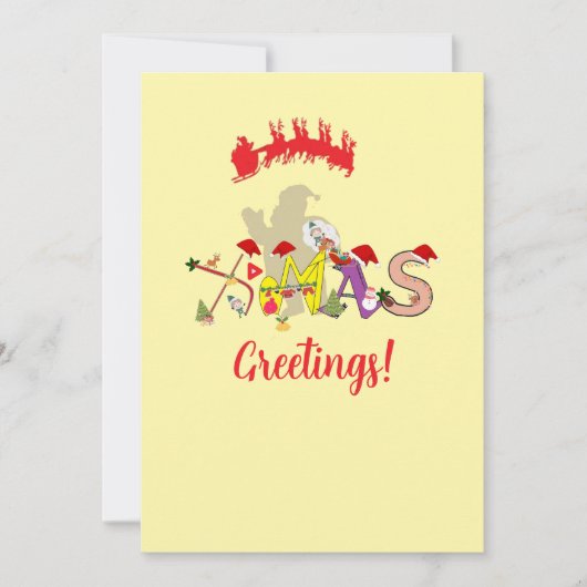 Weihnachts-Grüße Feiertagskarte (Vorderseite)