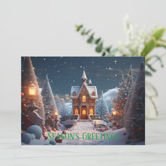 Weihnachts-Grüße Gingerbread Weihnachten (Stehend Vorderseite)