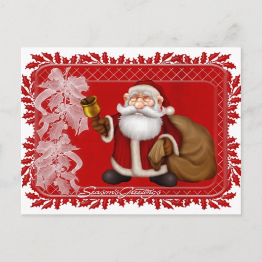 Weihnachts-Grüße Jolly Weihnachtskarten Feiertagspostkarte (Vorderseite)
