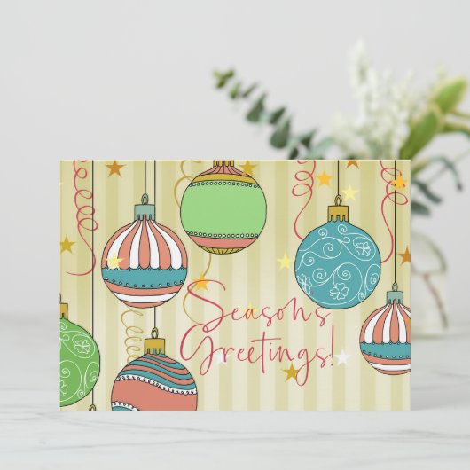 Weihnachts-Grüße! Karte (Stehend Vorderseite)