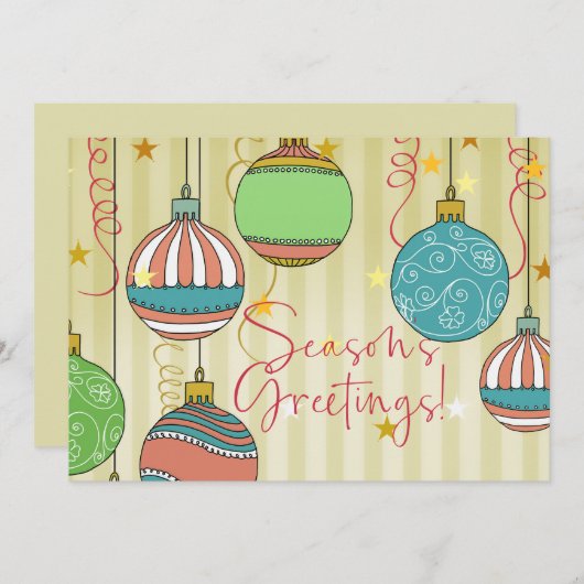 Weihnachts-Grüße! Karte (Vorne/Hinten)