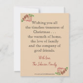 Weihnachts-Grüße-Lamm-Grußkarte der Saison Einladung (Rückseite)