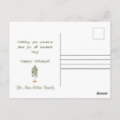 Weihnachts-Grüße-Lebkuchenfamilie Postkarte (Rückseite)