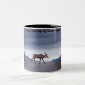 Weihnachts Grüße mein Junter Gatherer Zweifarbige Tasse (Mittel)