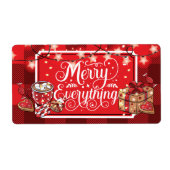 Weihnachts Grüße Merry Alles (Vorne)