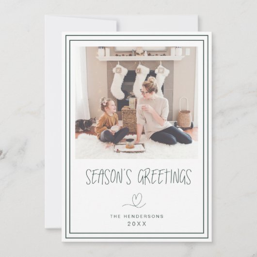 Weihnachts-Grüße Minimalistische Weihnachtskarte G Einladung (Vorderseite)