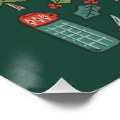 Weihnachts-Grüße Rustikales Weihnachtsfest Camping Poster (Ecke)