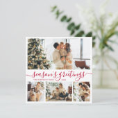 Weihnachts-Grüße-Script-Foto Collage Weihnachten (Stehend Vorderseite)