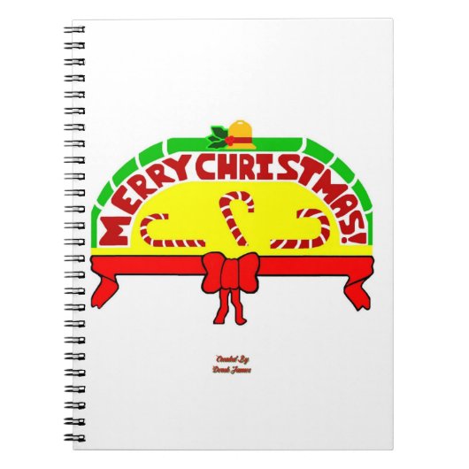 Weihnachts-Grüße Spiral Foto Notebook Notizblock (Vorderseite)