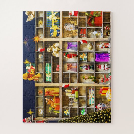 Weihnachts-Grüße von Opa und Oma Puzzle (Vertikal)