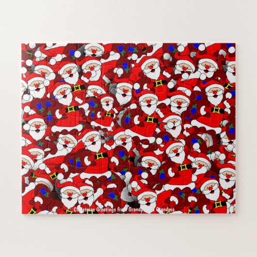 Weihnachts-Grüße von Opa und Oma Puzzle (Horizontal)