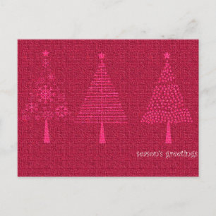 Weihnachts-Grüße - Weihnachtsbäume Feiertagspostkarte